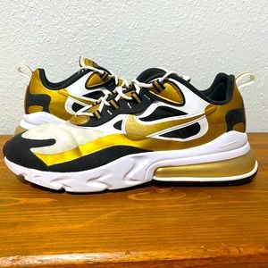 2020 Pre Owned Nike Air Max 270 React Metallic Gold Mens Size 12
